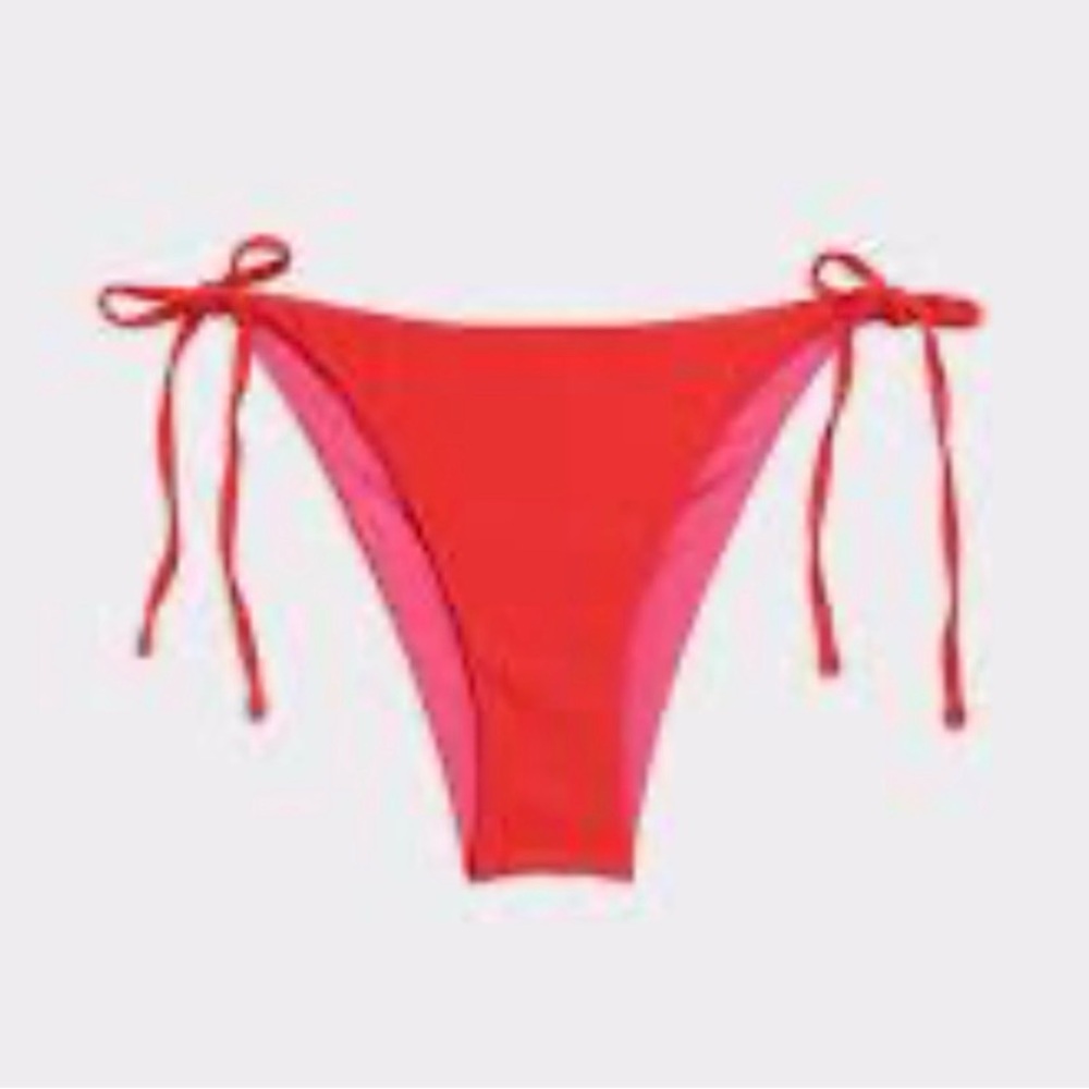 Hot Pink and Bubblegum Pink Tie-Side Bikini Bottom ONLY - Brand Wet size Small